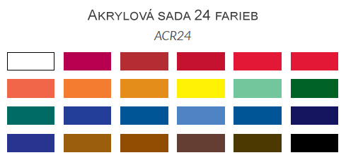 Sada akrylových farieb Royal Langnickel 24ks 12ml